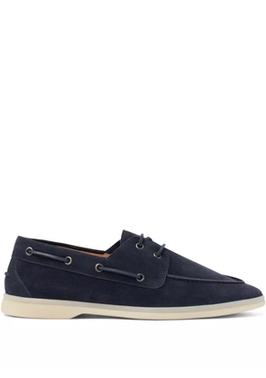 Scarosso suede boat shoes - Blue
