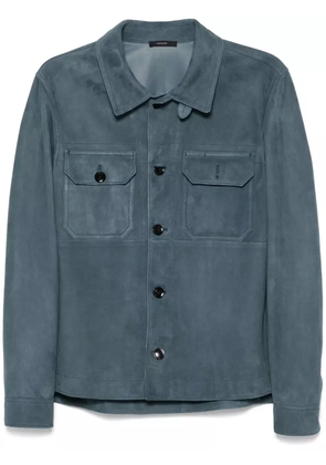 TOM FORD suede shirt jacket - Blue