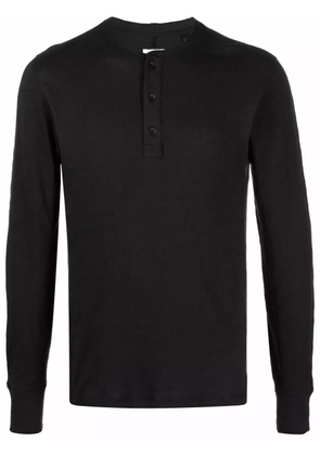 rag & bone long-sleeve cotton top - Black