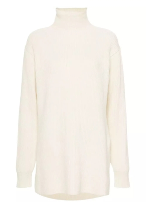 Jil Sander ribbed high-neck jumper - White