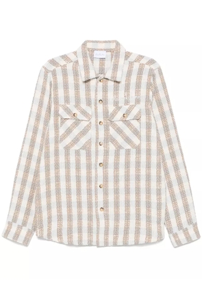 BLUE SKY INN bouclé long-sleeve shirt - Brown