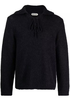 BODE Alpine lace-up jumper - Blue