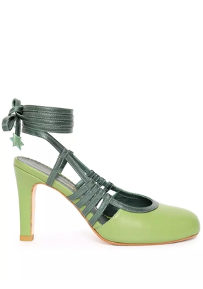 Sarah Chofakian 75mm Island Garden pumps - Green