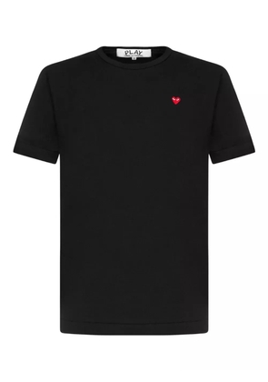 Comme Des Garçons Play logo-appliqué cotton T-shirt - Black