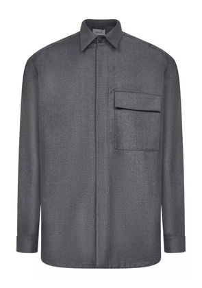 D4.0 buttoned flap-pocket shirt - Grey
