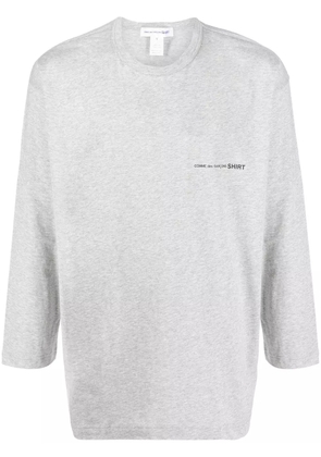 Comme Des Garçons Shirt logo-print long-sleeve T-shirt - Grey