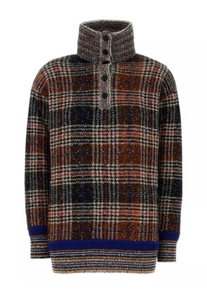 Missoni plaid high-neck sweater - Brown