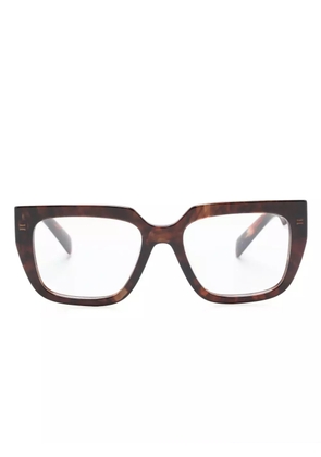 Prada Eyewear tortoiseshell-effect square-frame glasses - Brown