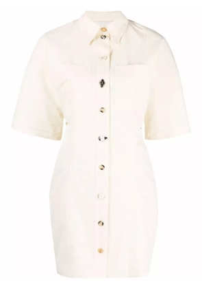 Nanushka short-sleeve shirt dress - Neutrals