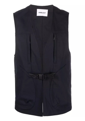 AMBUSH buckle-fastening V-neck gilet - Black