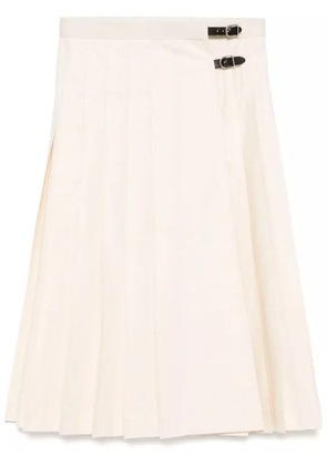 Durazzi Milano pleated midi skirt - Neutrals