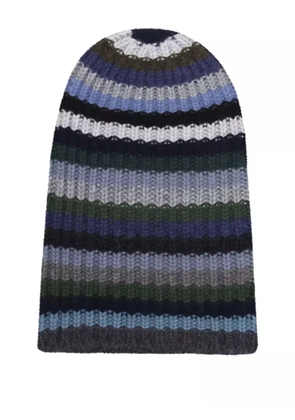 HURRAY striped ribbed beanie - Blue