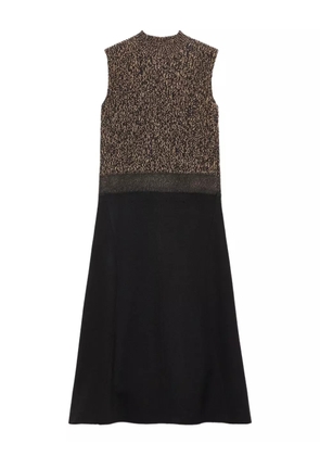 Prada ribbed knit flared dress - Black