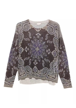 LIU JO paisley-pattern sweater - Brown