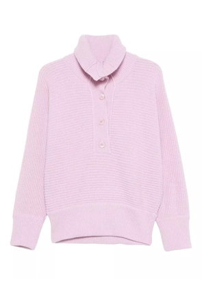 Magda Butrym high-neck button-placket jumper - Pink