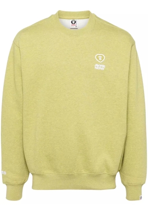 AAPE BY *A BATHING APE® logo-patch crew-neck sweatshirt - Green