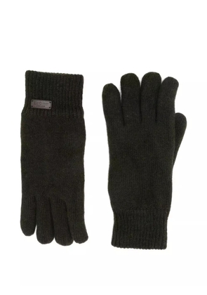 Barbour logo-patch gloves - Green