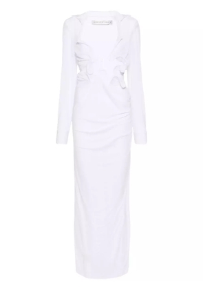 Christopher Esber Venus plunging maxi dress - White