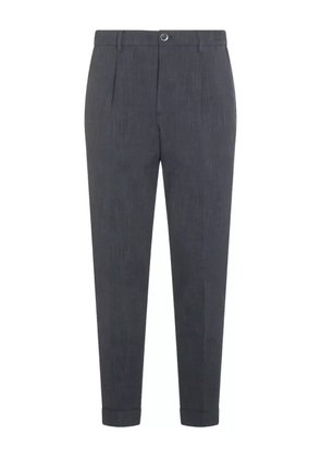 GTA Pantalone pleated-front herringbone trousers - Grey
