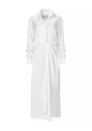 MOOS STUDIO Endless Kiss maxi shirt dress - White