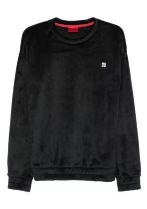 HUGO ribbed velour sweater - Black