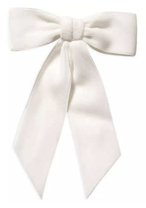 Jennifer Behr large velvet bow barrette - Neutrals