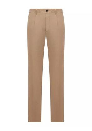 Incotex pleated cotton chinos - Neutrals