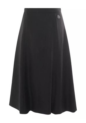 Moncler button-detail A-line midi skirt - Black