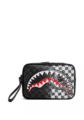 Sprayground Scribble Dribble check wash bag - Black