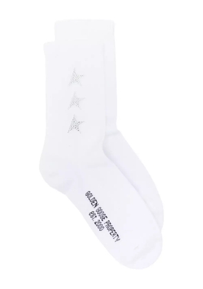 Golden Goose crystal-embellished socks - White