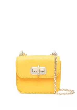 Tommy Hilfiger chain-link leather crossbody bag - Yellow