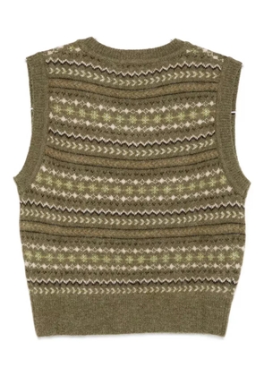 DUNST V-neck sleeveless sweater - Green