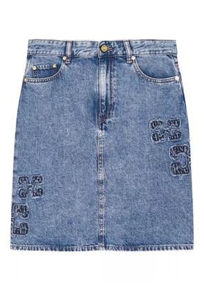 GANNI button-fastening denim skirt - Blue
