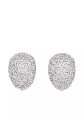 Lanvin crystal-embellished clip-on earrings - Silver