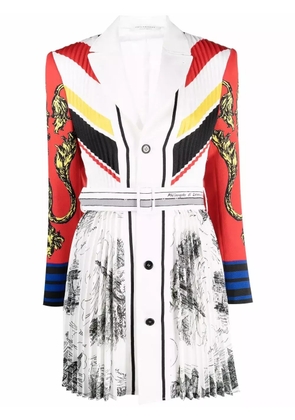 Philosophy Di Lorenzo Serafini stripe-detail pleated mini dress - White