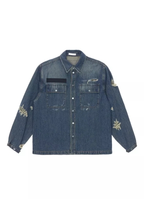 Helmut Lang distressed denim jacket - Blue