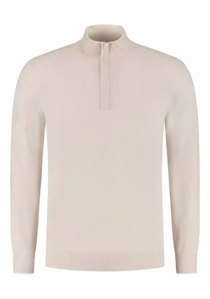 Gran Sasso high-neck half-zip sweater - Neutrals