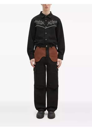 Andersson Bell embroidered yoke shirt - Black