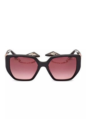 GUESS EYEWEAR geometric-frame sunglasses - Black