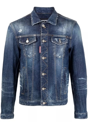 DSQUARED2 distressed denim jacket - Blue