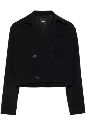 Theory crepe cropped jacket - Black