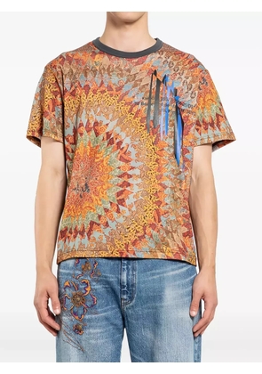 KHOKI patchwork-print T-shirt - Orange