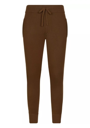 Dolce & Gabbana virgin wool-silk tapered trousers - Brown