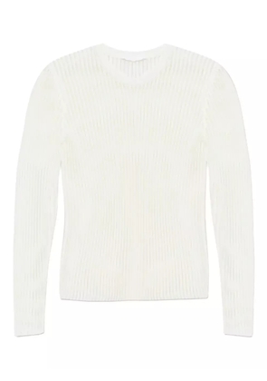 Helmut Lang ribbed long-sleeve top - Neutrals
