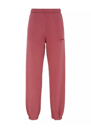 The Attico logo-embroidery track pants - Red