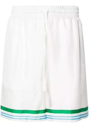 Casablanca Le Jeu silk shorts - White