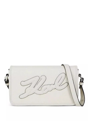 Karl Lagerfeld K/Skuare logo-plaque cross body bag - White