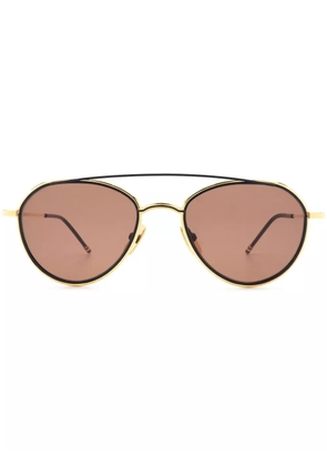 Thom Browne Eyewear pilot-frame sunglasses - Gold