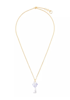 Sandralexandra heart-key trace-chain necklace - Gold