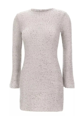 Marella Marella sequin-embellished bell-sleeve mini dress - Neutrals
